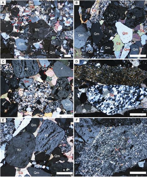 Microscopic Photos Of Detrital Grains From The Guifeng Sandstone