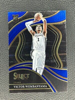 Victor Wembanyama Panini Select Courtside Blue Rc Rookie