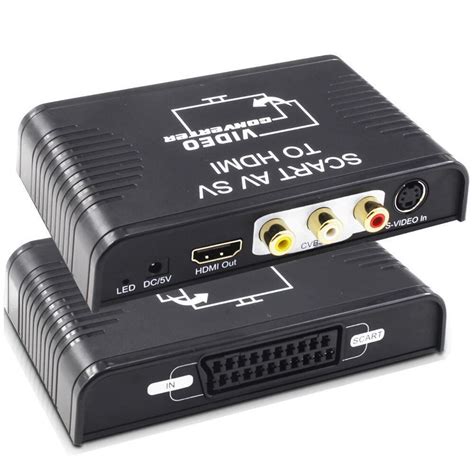 S Video Composite Av Scart To Hdmi Converter Switch Box 3 In 1 Scart S