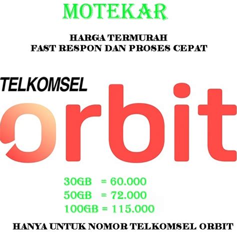 Jual Paket Data Kuota Telkomsel Orbit Shopee Indonesia