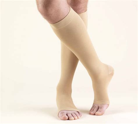 Truform Classic Medical Knee High Support Stockings Open Toe Mmhg