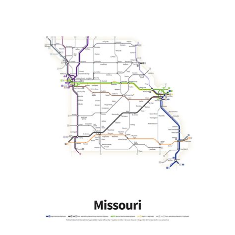 Highways of the USA - Missouri – Transit Maps Store