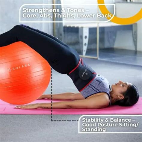 Solara Men And Women Pvc Gym Ball For Exercise And Yoga With Pump Anti