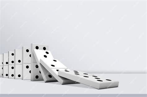 Premium Photo Falling White Dominos