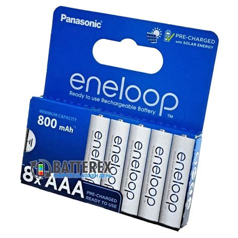 Aaa Panasonic Eneloop 800 Mah Bk 4mcde 8hh New Ecobox упаковка 8