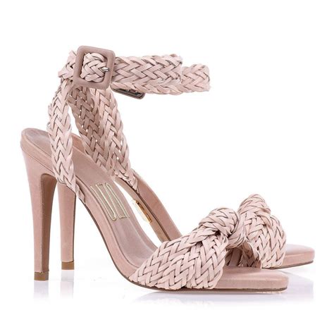 Sand Lia Salto Alto Tran A Duo Nude Uza Shoes Sapatos Femininos