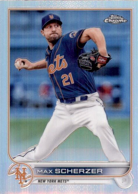 2022 Topps Chrome Refractor MAX SCHERZER New York Mets 66 EBay