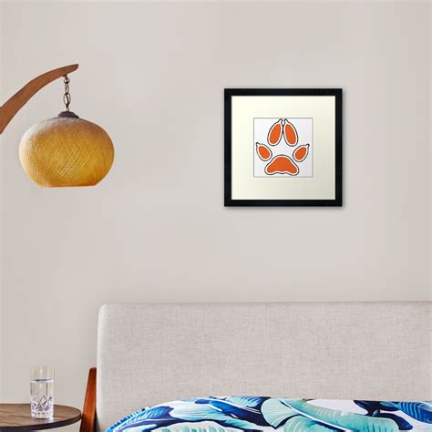 Fox Paw Print Framed Art Print By Sonofmcted Redbubble