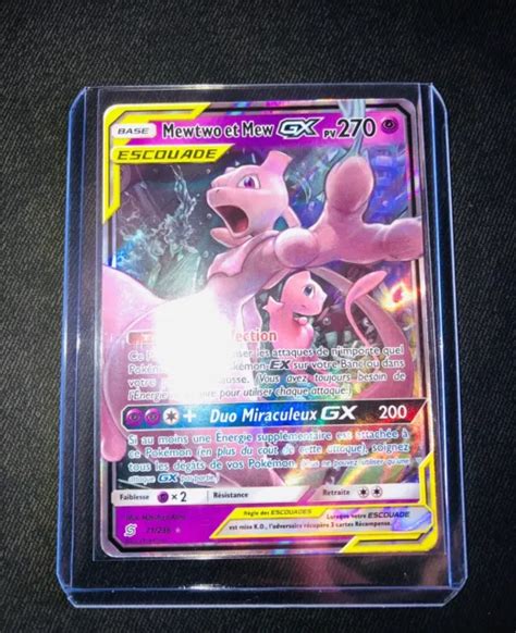 CARTE POKÉMON MEWTWO et Mew GX 71 236 Escouade SL11 Harmonie des