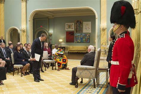 Presentation Of Letters Of Credence The Governor General Of Canada