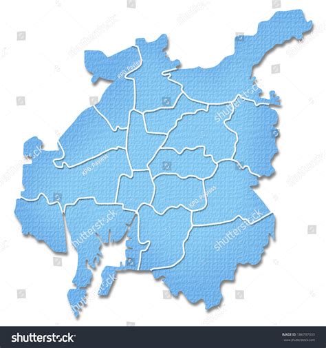 Map Nagoya City Japan Stock Illustration 186737333 | Shutterstock