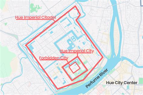 hue imperial city travel guide map