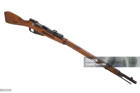 Russian Ww1 Period Rifle Isolated On White Stock Photo Download Image