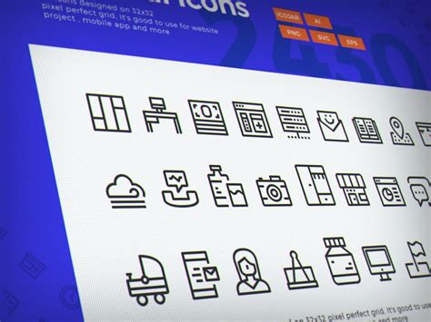 2430 Material Icons | Outline Icons ~ Creative Market