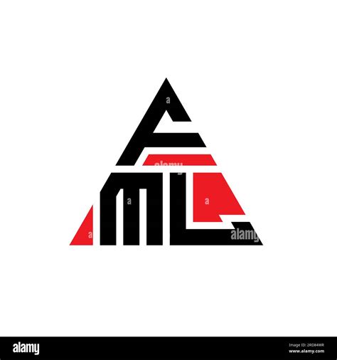 Fml Triangle Letter Logo Design With Triangle Shape Fml Triangle Logo