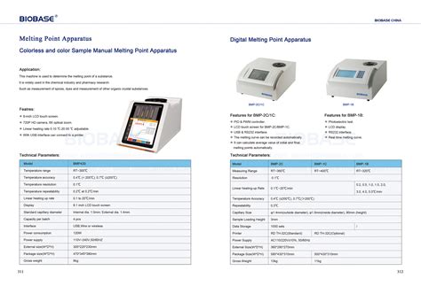 Biobase Digital Melting Point Apparatus Bmp B