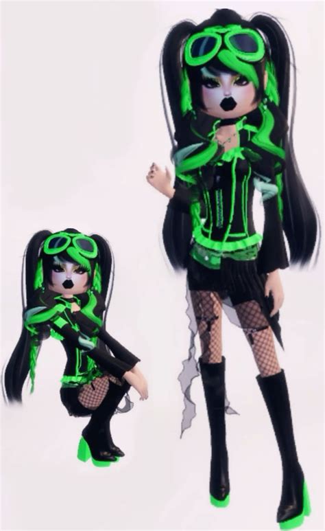 Dress To Impress Inspo Cybergoth Gal In Dress To Impress