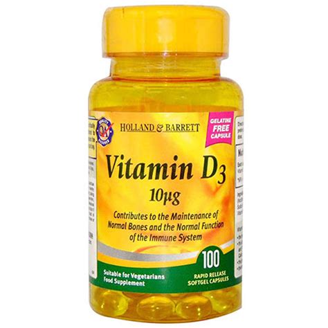 Holland And Barrett Vitamin D3 10 Ug 100 Capsules Price Uses Side