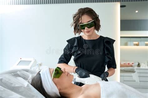 Adult Female On Arm Laser Hair Removal Procedure Stock Image Image Of