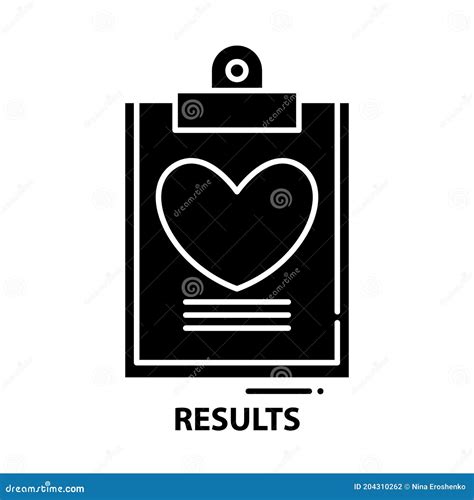 Results Icon Black Vector Sign With Editable Strokes Concept