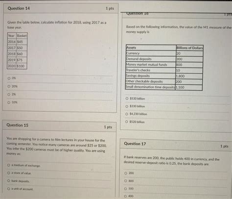 Solved Question Pts Question To Given The Table Below Chegg