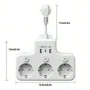 Unidade Adaptador De Tomada M Ltipla Multi Plug Da Ue Portas