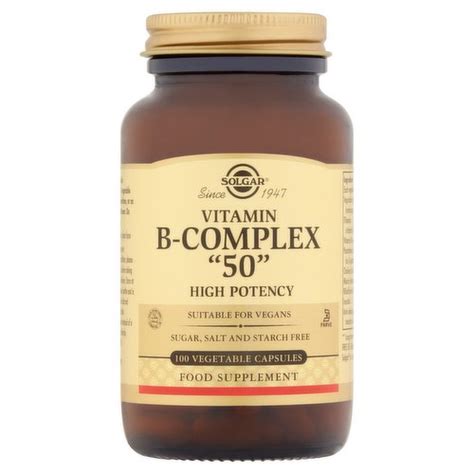 Solgar Vitamin B Complex 50 100 Vegetable Capsules Dunnes Stores