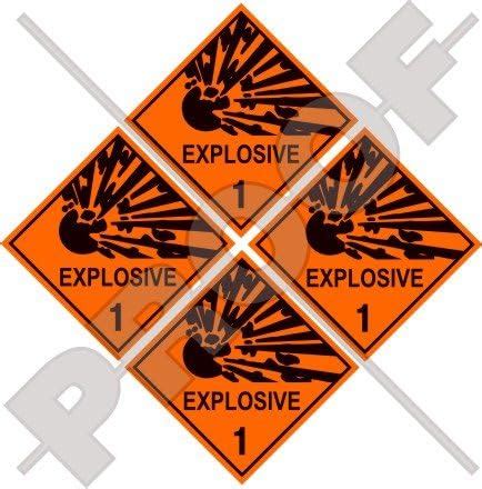 Explosive Explosion Danger Warning Safety Sign Mm Vinyl Stickers