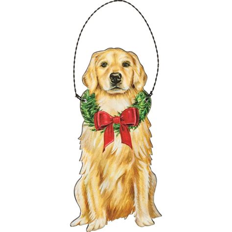 Golden Retriever Christmas Ornament Primitives By Kathy