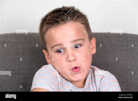 Child Making Funny Faces Hi Res Stock Photography And Images Alamy