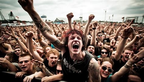 Premium Photo | Crowd going crazy at a rock or heavy metal concert A lot of people at the mass ...