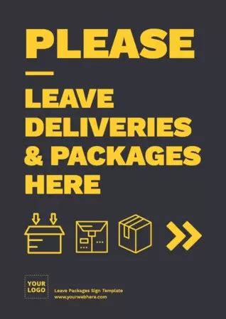 Leave Packages Here Sign Templates