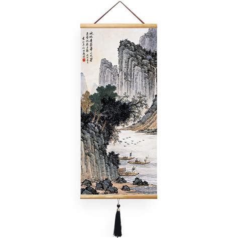 Buy EAPEY Chinese Scroll Art Feng Shui Japanese Scroll Wall Art Ready