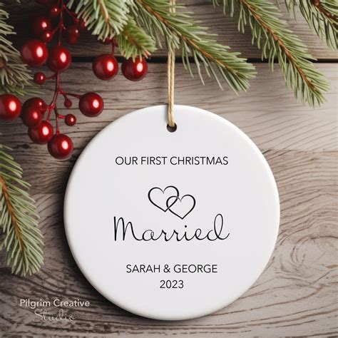 Personalized Wedding Christmas Ornament Our First Christmas Personalized Christmas Keepsake