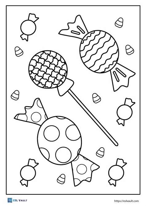 23 Free Candy Coloring Pages Printable Pdf Esl Vault