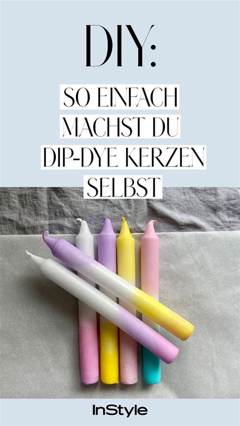 Interior Trend im Frühling DIY Anleitung für Dip Dye Kerzen Kerzen