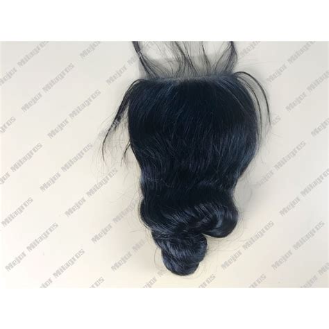 Mejor Single Donor Virgin Hair Natural Black Color Medium Brown Lace