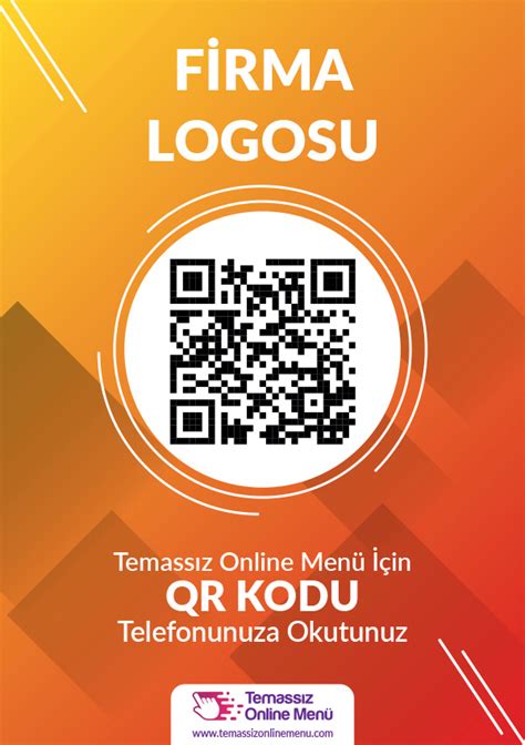 Temassız Online Menü QR CODE