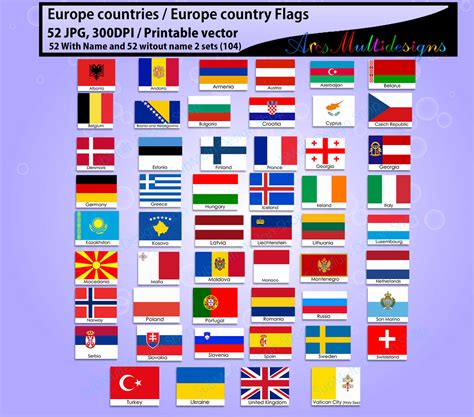 Flags Of Europe Printable