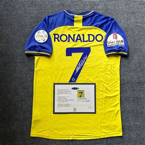 Cristiano Ronaldo SIGNED Al Nassr Signature Shirt/Jersey + COA ...