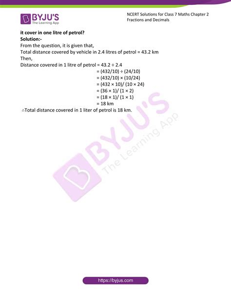 Ncert Solutions For Class 7 Maths Chapter 2 Fractions And Decimals Download Free Pdf