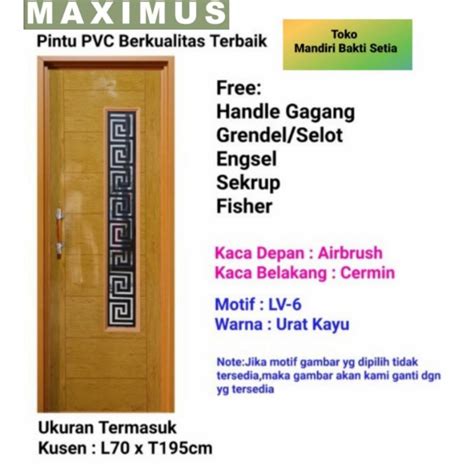 Jual Pintu Kamar Mandi PVC Maximus Kaca Samping Shopee Indonesia