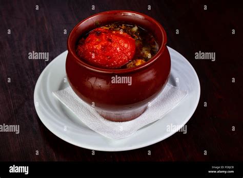 Armenian Soup Khashlama With Meat Stock Photo Alamy