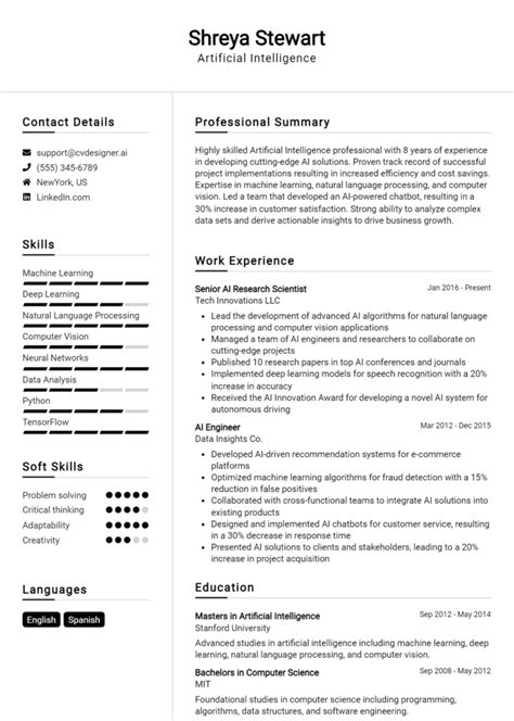 Nlp Data Scientist Cv Examples For Professional Cv Templates