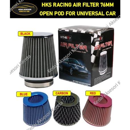 HKS Racing Air Filter 76mm Open Pod For Universal Car Proton Perodua