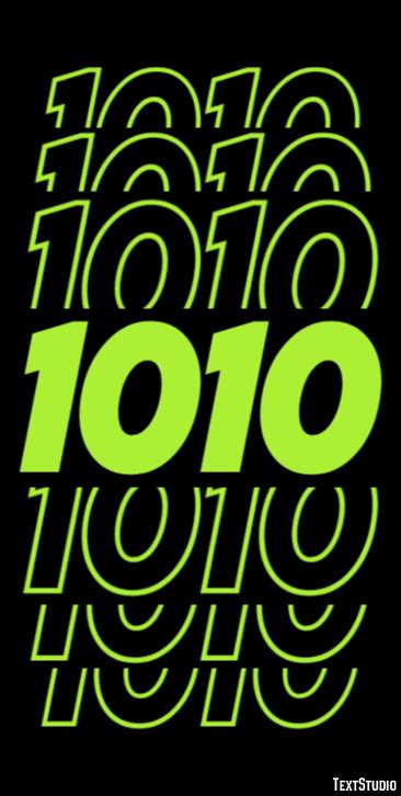 1010 Текстовый эффект и дизайн логотипа Номер