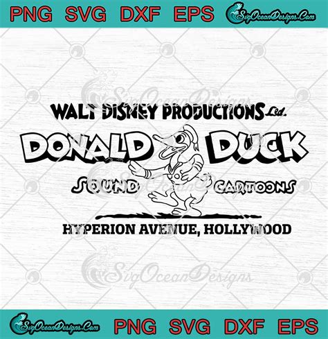 Walt Disney Productions Donald Duck Svg Disney Hyperion Avenue