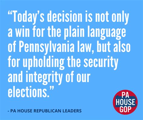 Pa House Republican Leaders Comment On Pa Supreme Court Decision On