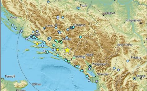 Sna An Potres Ja Ine Stupnjeva Po Richteru S Epicentrom Kod Stoca