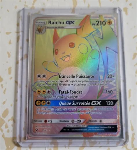 RARE CARTE POKÉMON RAICHU GX Full Art 75 73 Légendes Brillantes FR